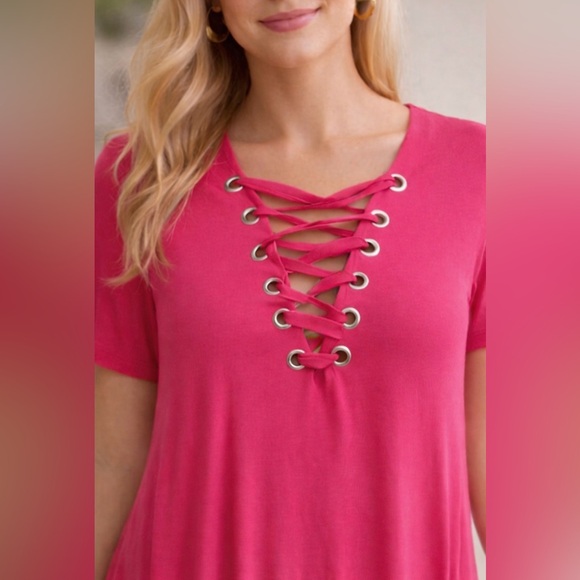 Bungee Lace-Up Swing Dress - Picture 3 of 10